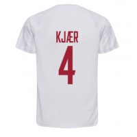 Danmark Simon Kjaer #4 Replika Bortatröja VM 2022 Kortärmad